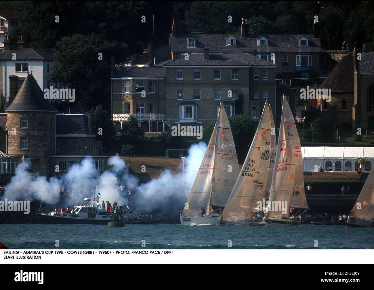 SEGELN - ADMIRAL'S CUP 1995 - COWES (GBR) - 199507 - FOTO: FRANCO PACE / DPPI START ILLUSTRATION Stockfoto