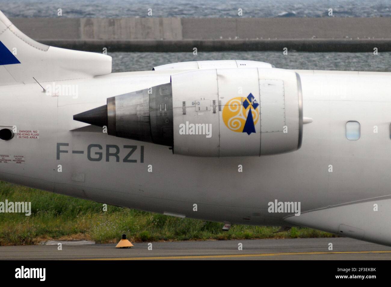 15-03-2021 - Generic Airplanes - F-GRZI - Brit Air - Canadair Regional Jet. Seriennummer 10093, Typ CRJ-700. Geliefert an Brit Air am 29,04.2003. Sh Stockfoto