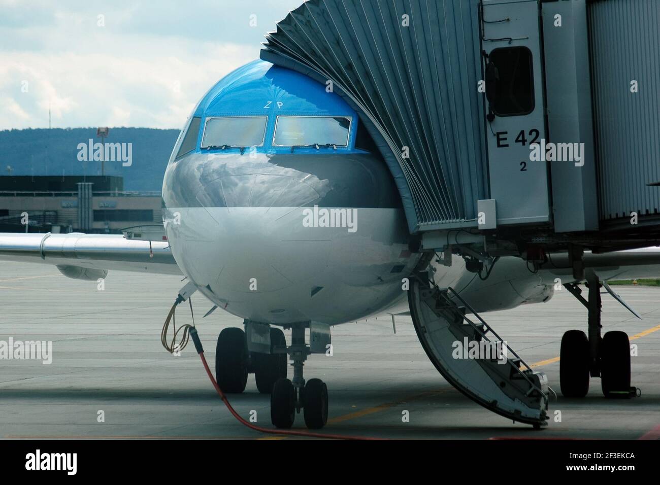 15-03-2021 - Generic Airplanes - PH-KZP - KLM Cityhopper - Fokker 70. Seriennummer 11539, Typ F28-0070. Erstflug am 11,05.1995, geliefert an KLM Stockfoto