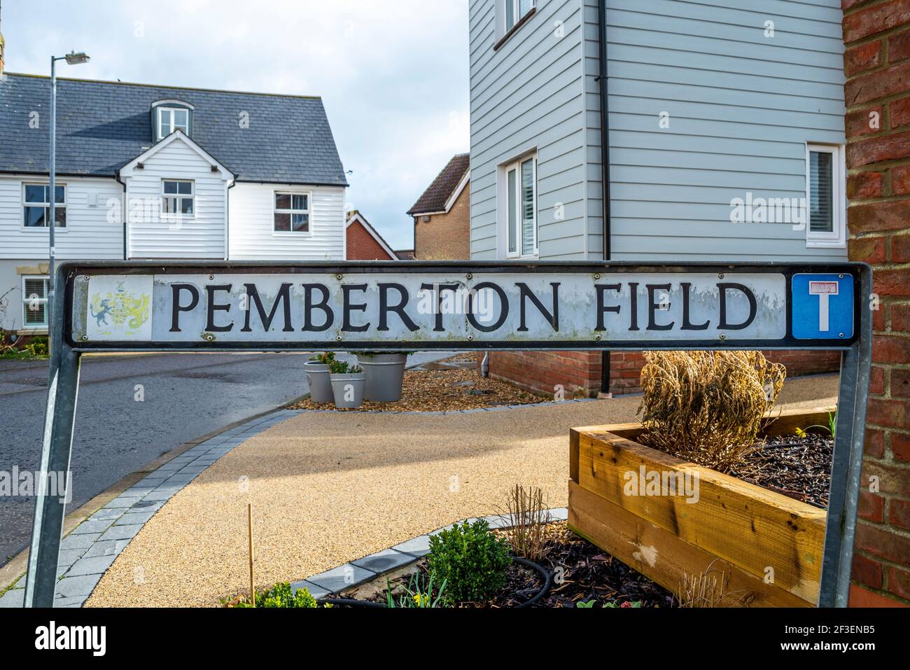 Pemberton Field, benannt nach Noel Pemberton-Billing, der im Februar 1909 den wahrscheinlich ersten Flugplatz Großbritanniens in Fambridge gründete. Jetzt Gehäuse Stockfoto