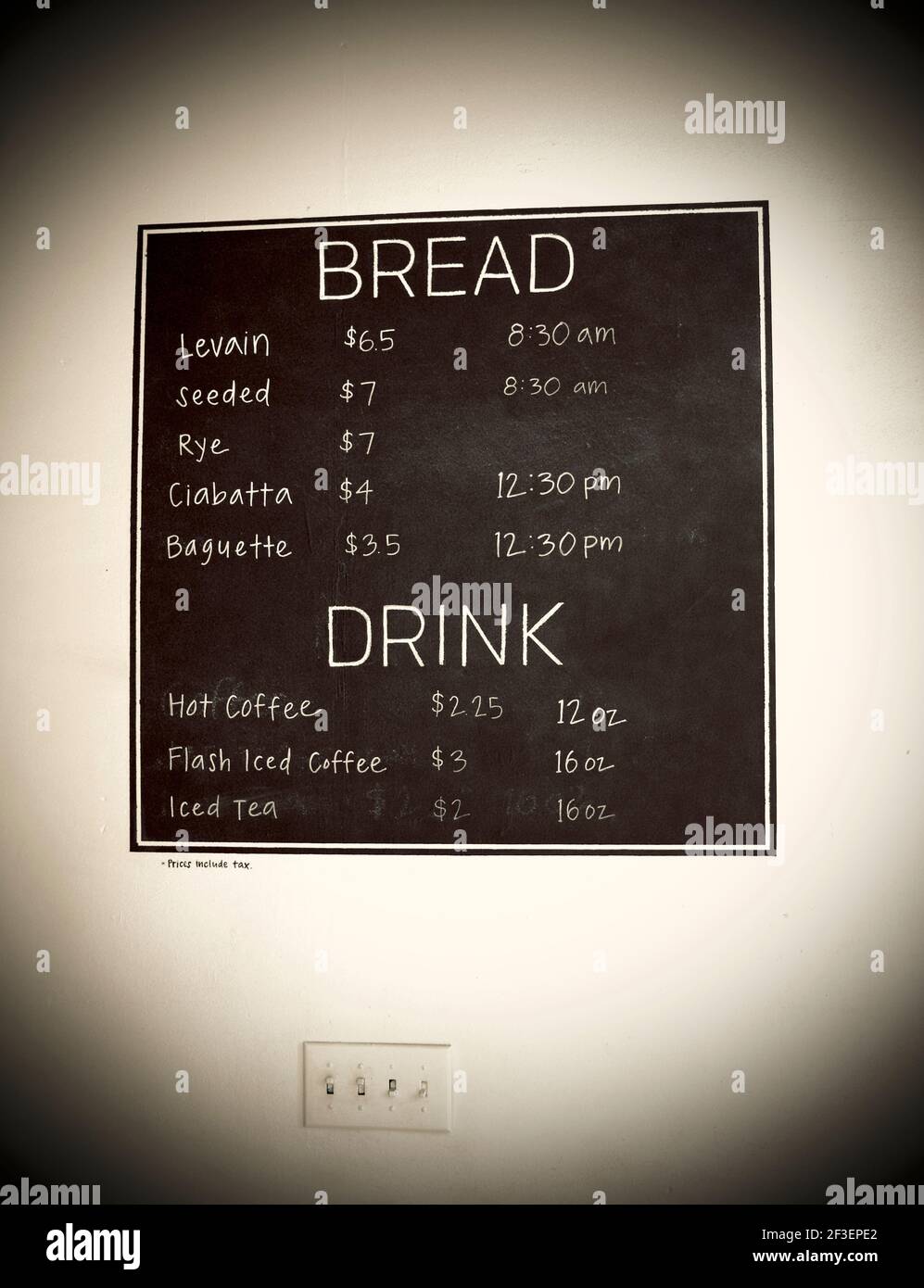Handwerkliche Bäckerei mit Boulted Bread in Raleigh, North Carolina. Gegründet im August 2014 von Joshua Bellamy, Sam Kirkpatrick und Fulton Forde. Stockfoto