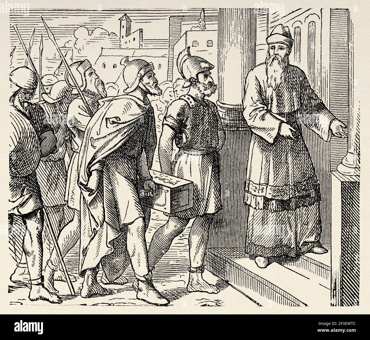 Judas Makkabäus gab dem Priester in Jerusalem 12.000 Drachmen in Silber. Tempel ist restauriert