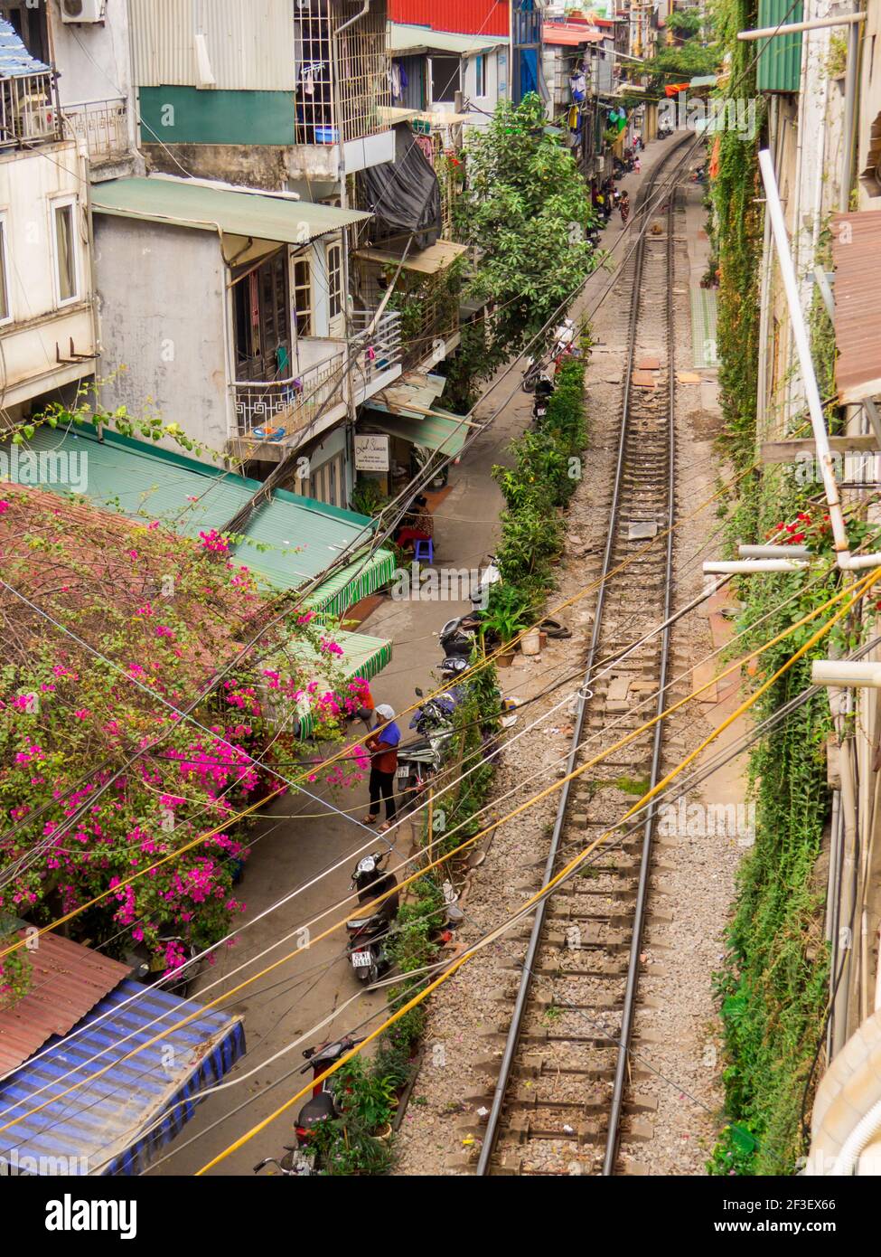 Train Street, Hanoi, Vietnam Stockfoto