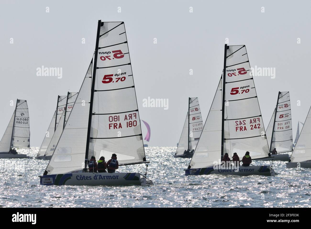 SEGELN - SPI OUEST FRANKREICH INTERMARCHE 2012 - LA TRINITE (FRA) - 05-09/04/2012 - FOTO FRANCOIS VAN MALLEGHEM / DPPI Stockfoto