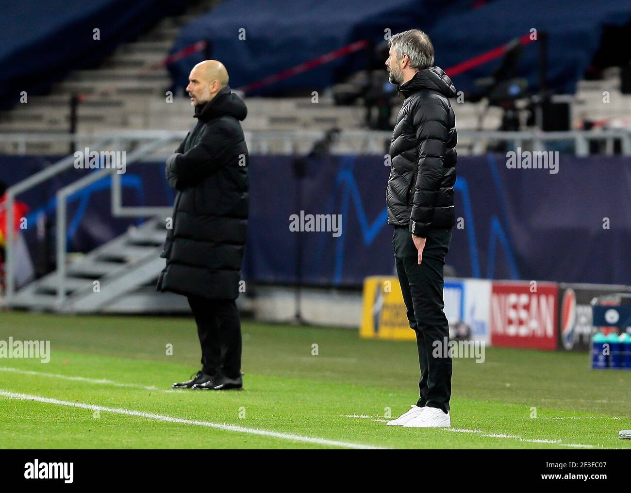 Manchester City Manager Pep Guardiola (links) und Borussia