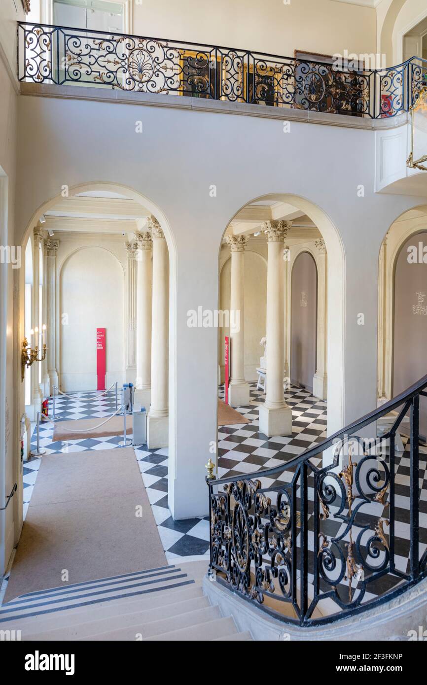 Treppe und Eingangsfoyer zum l'Hotel Biron - Musee Rodin, Paris, Ile-de-France, Frankreich Stockfoto