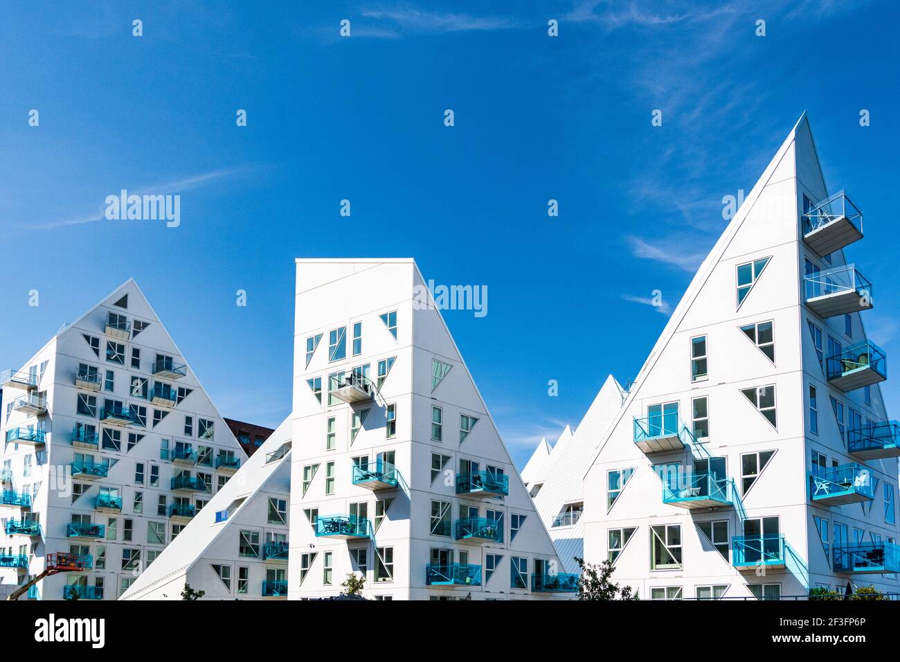 AARHUS, DÄNEMARK - 15. Mai 2019: Isbjerget auch bekannt der Iceberg an der Aarhus Waterfront Stockfoto