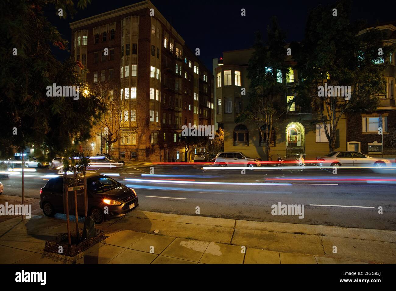 San Francisco-Szene bei Nacht Stockfoto