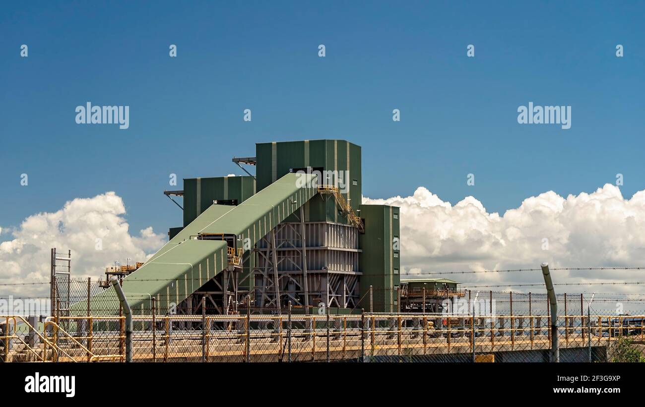 Mackay, Queensland, Australien - 2021. März: 2021. März: Gebäude und Infrastruktur am Dalrymple Bay Coal Terminal Stockfoto