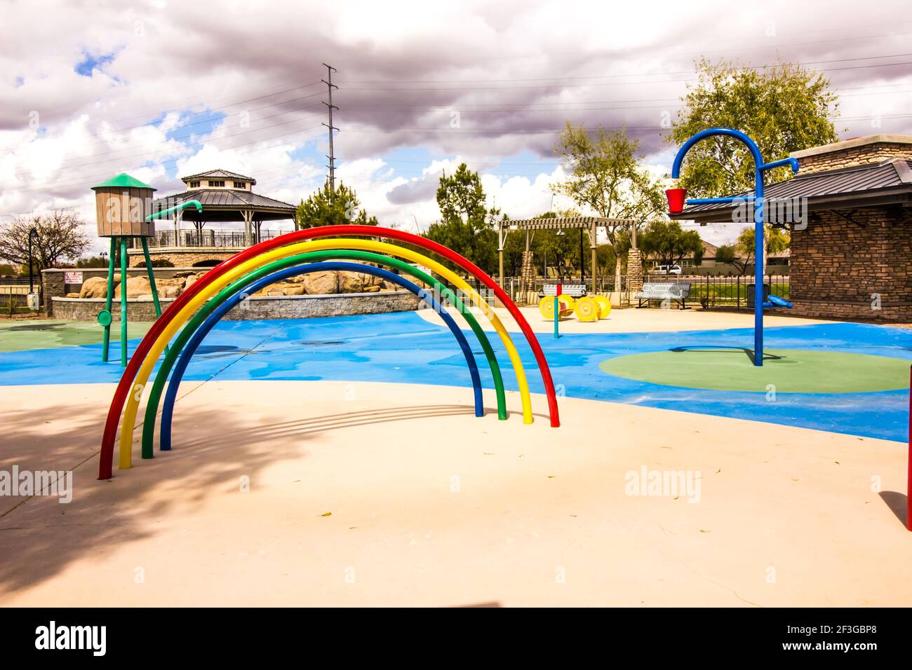 Wasserkühlung Park In Der Nebensaison Stockfoto