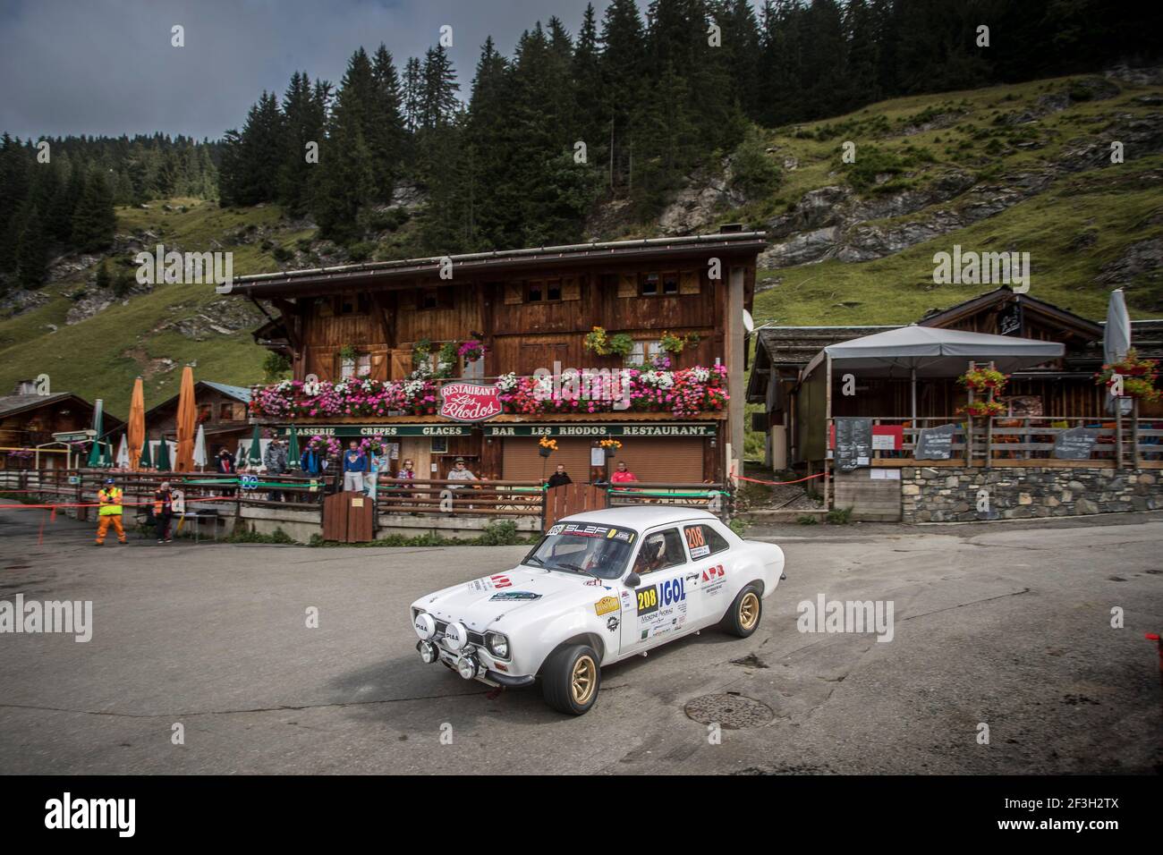 208 ROYERE Eric, DERUEM Pascal, Ford ESCORT MKI, Aktion, während der Rallye Frankreich 2018, Rallye du Mont-Blanc vom 6. Bis 8. september in Morzine, Frankreich - Foto Gregory Lenormand / DPPI Stockfoto