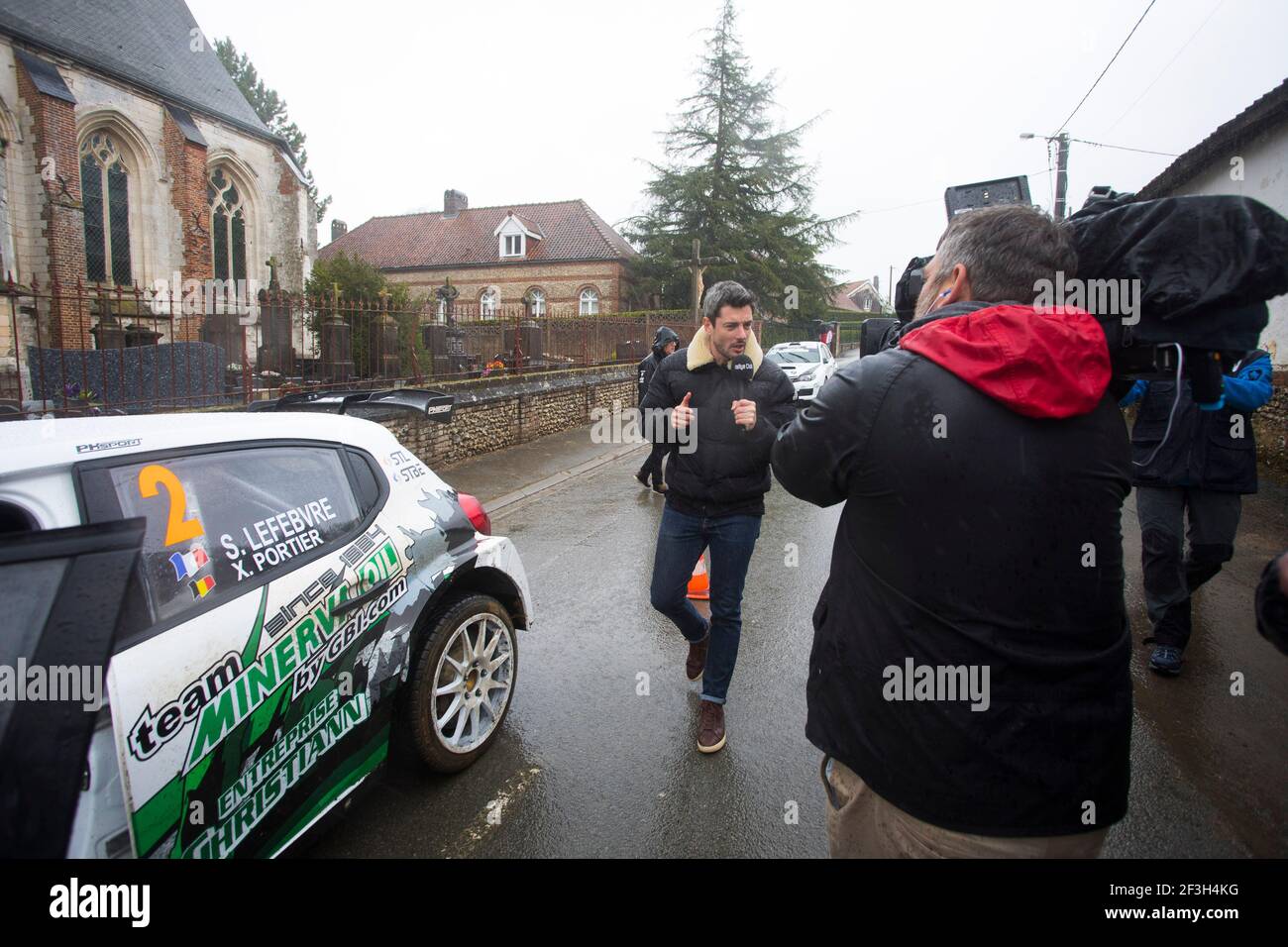 CANAL+ während der französischen Rallye-Meisterschaft 2019, Rallye du Touquet vom 14. Bis 16. März in Le Touquet, Frankreich - Foto Gregory Lenormand / DPPI Stockfoto