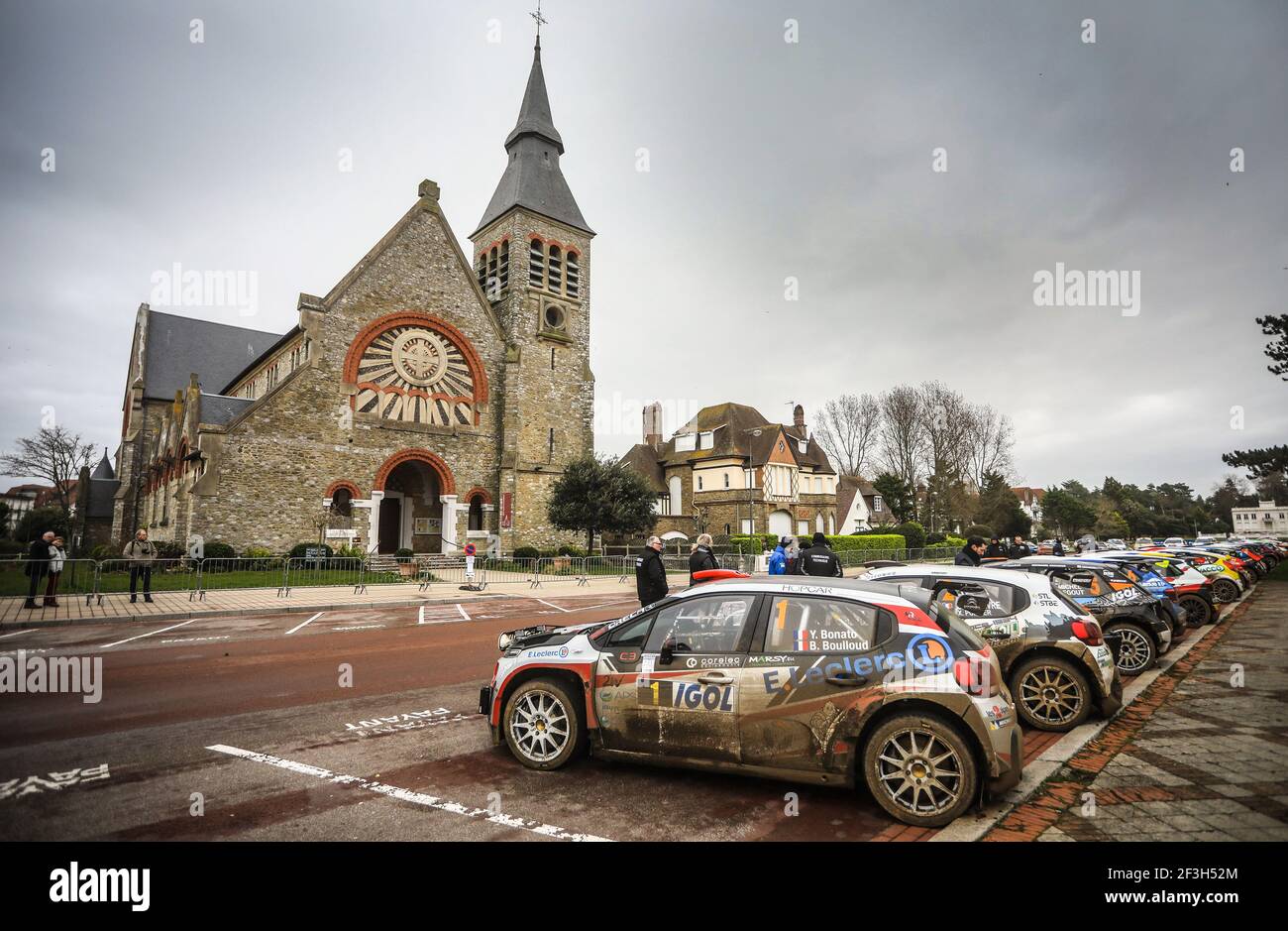 Parc Fermé während der Rallye Frankreich 2019, Rallye du Touquet vom 14. Bis 16. März in Le Touquet, Frankreich - Foto Gregory Lenormand / DPPI Stockfoto