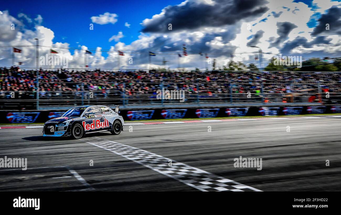 13 BAKKERUD Andreas (NOR) EKS Audi Sport Audi S1, Aktion, während der 2018 FIA Neste World RX von Lettland vom 15. Bis 16. September in Riga - Foto Paulo Maria / DPPI Stockfoto