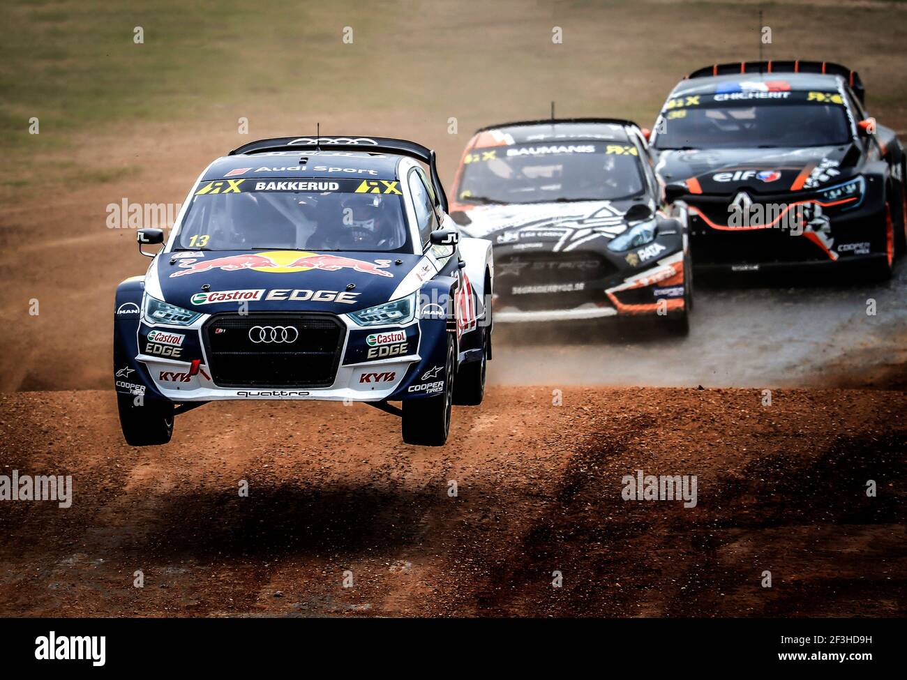 13 BAKKERUD Andreas (NOR) EKS Audi Sport Audi S1, Aktion, während der 2018 FIA World RX of USA vom 29. Bis 30. September in Austin - Foto Paulo Maria / DPPI Stockfoto