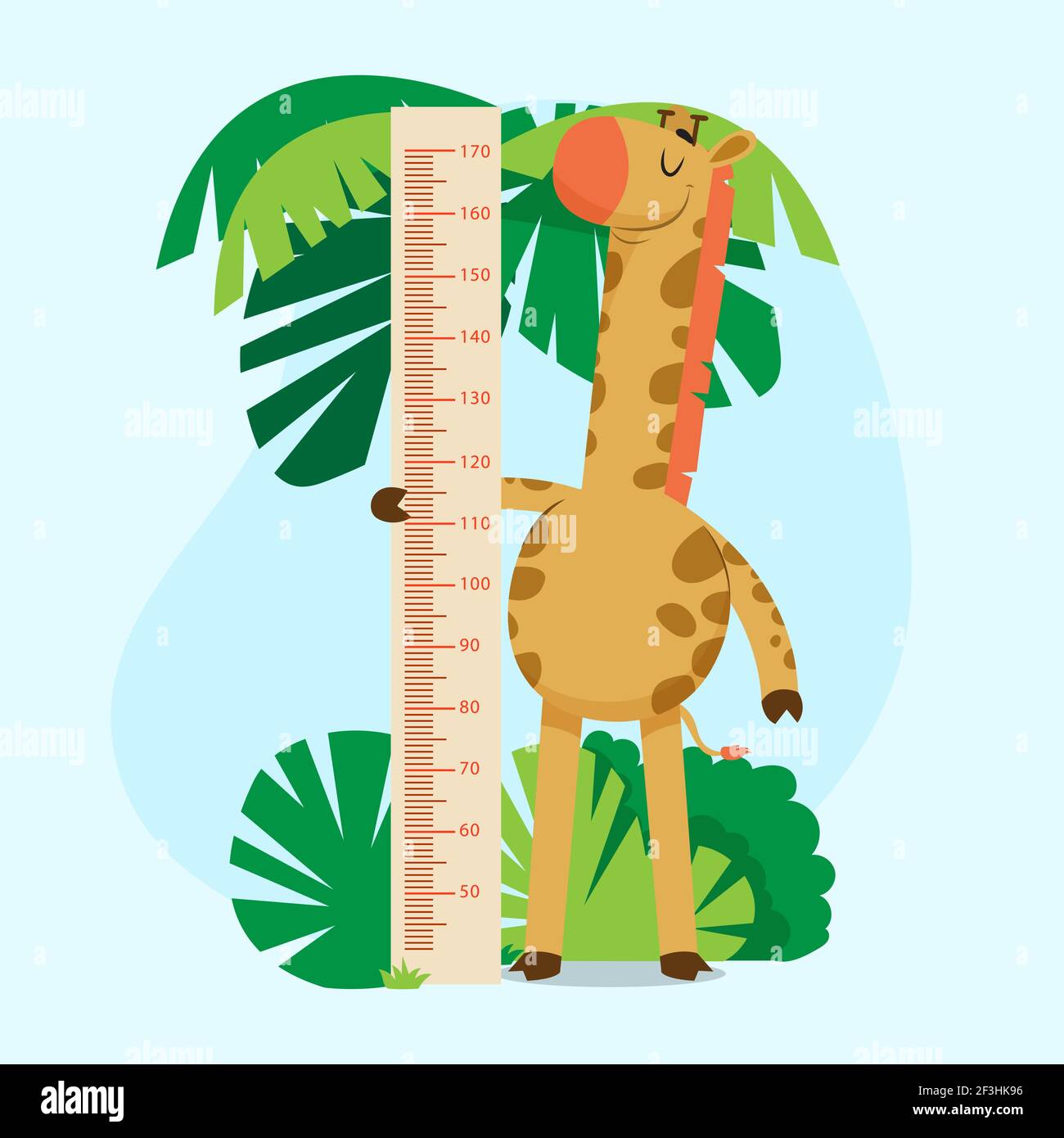 Cartoon Höhe Meter illustrierte Vektor-Illustration. Stock Vektor