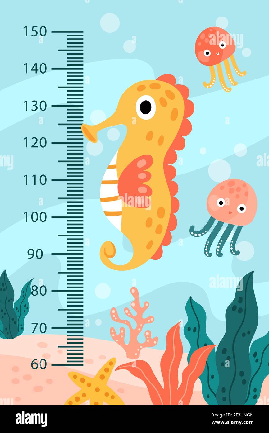 Cartoon Höhe Meter illustrierte Vektor-Illustration. Stock Vektor