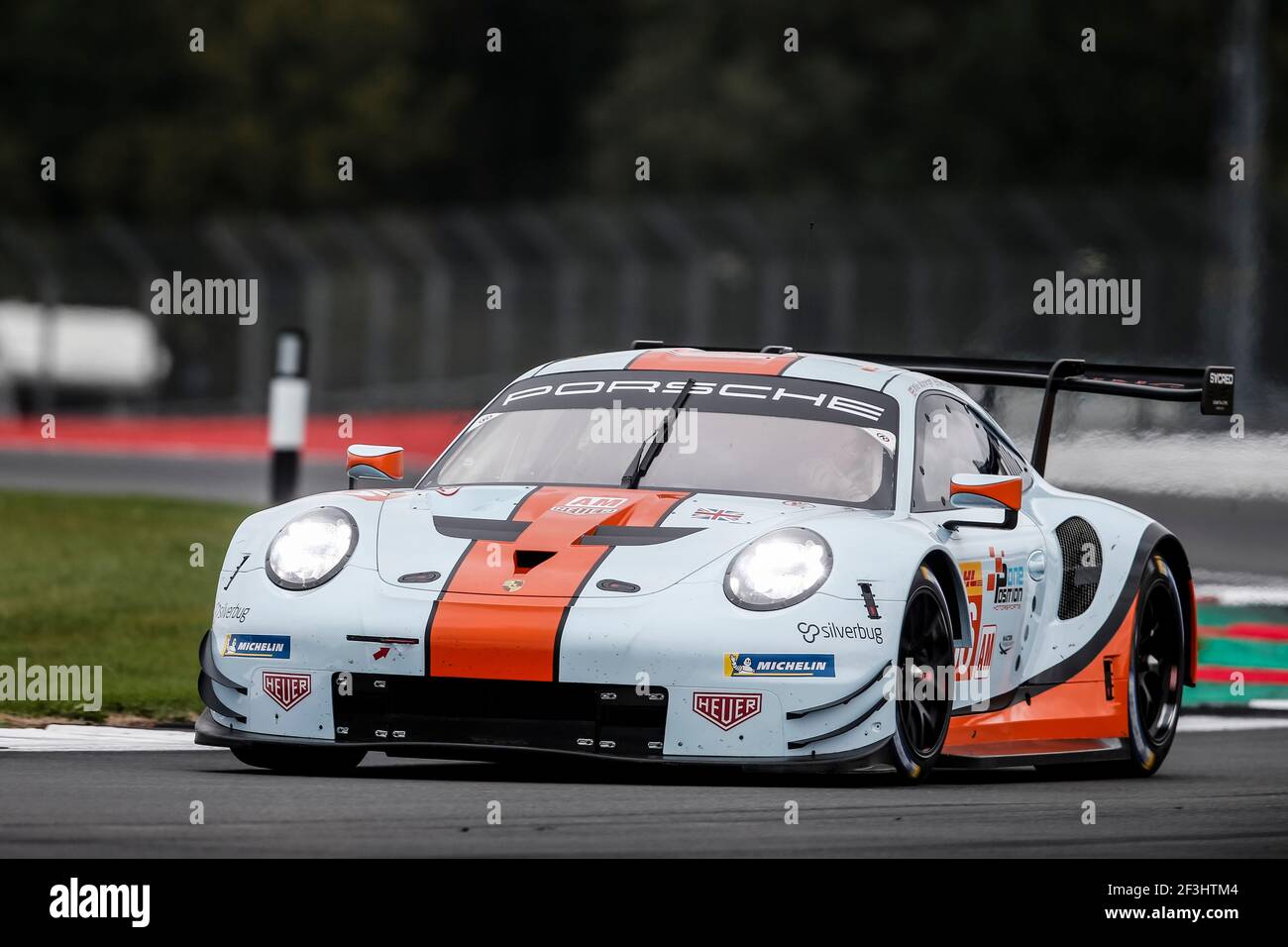 86 WAINWRIGHT Michael (gbr), BARKER Benjamin (gbr), DAVISON Alexander (aus), Porsche 911 RSR Team Gulf Racing, Aktion während der FIA WEC World Endurance Championship 6 2018 Stunden in Silverstone, England, vom 16. Bis 19. august - Foto DPPI / Jean Michel Le MEUR. Stockfoto