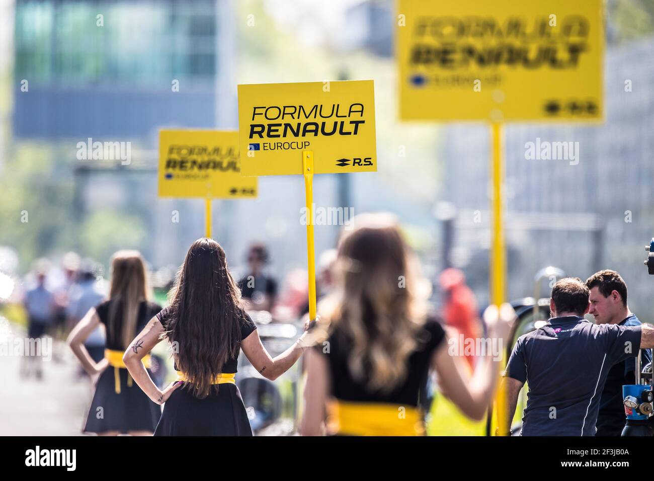 Grille de depart Startaufstellung, Startaufstellung, Startaufstellung, Stimmung während der Eurocup Formule Renault 2,0 in Monza, Italien, 20. Bis 22. April 2018 - Foto Gregory Lenormand / DPPI Stockfoto