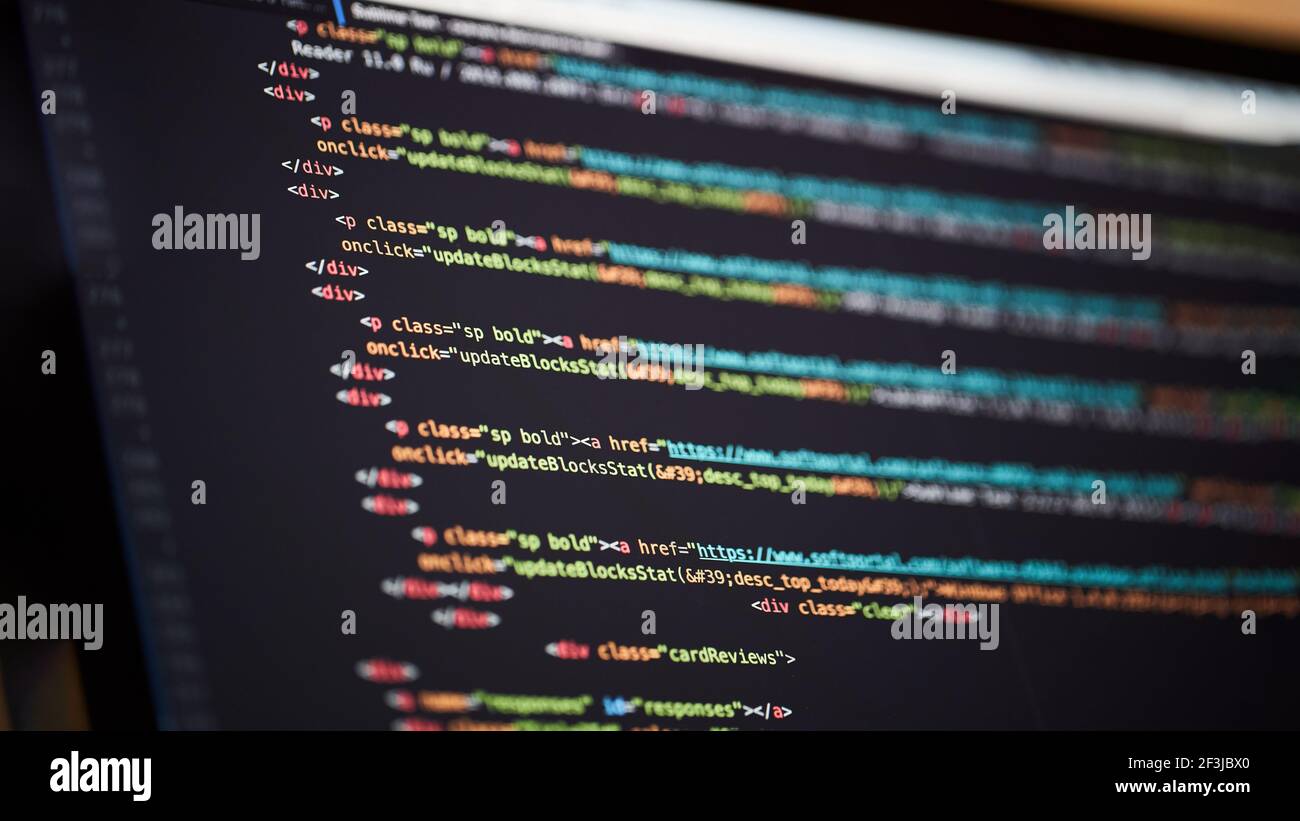 Programmierung Code abstrakter Hintergrund von Software-Entwickler. Stockfoto