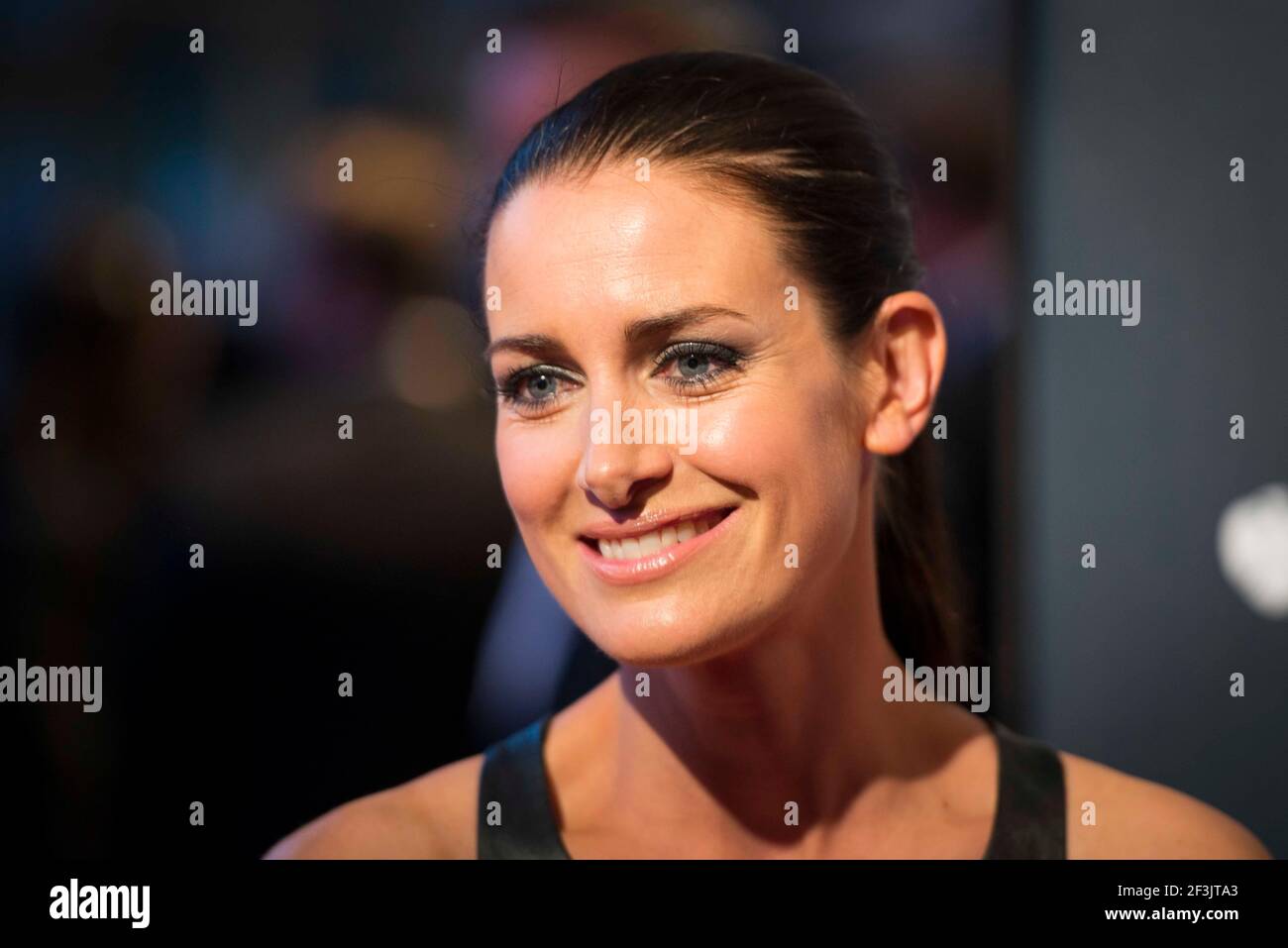 Kirsty Gallacher kommt bei den BT Sport Industry Awards 2014 an Bei Battersea Evolution - London Stockfoto