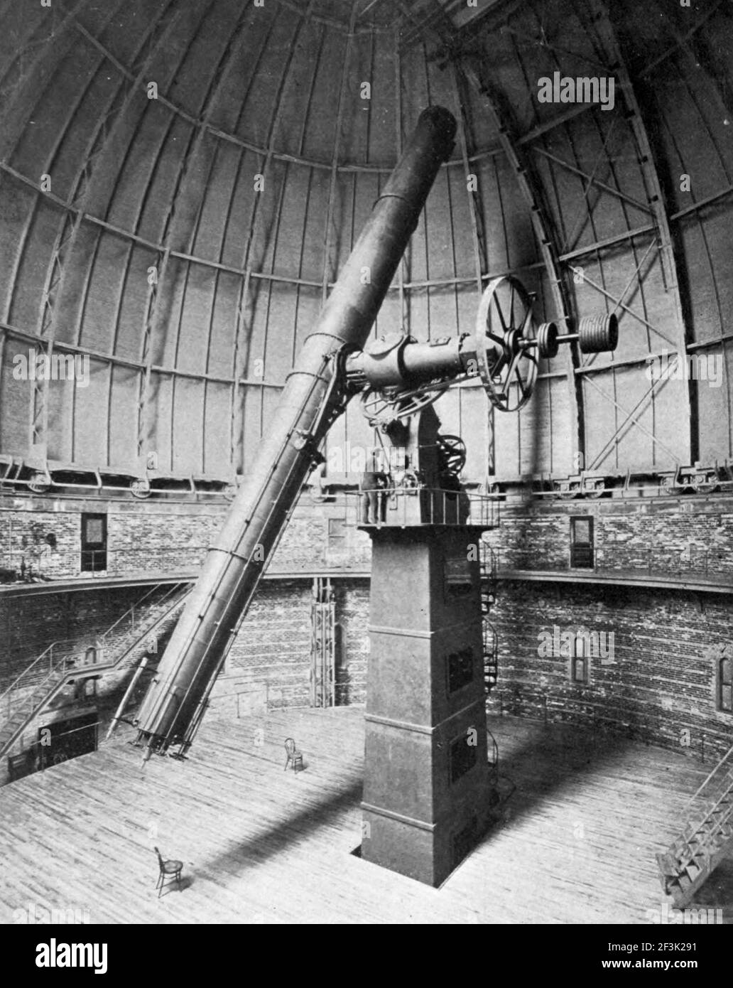 Teleskop am yerkes Observatorium. Stockfoto