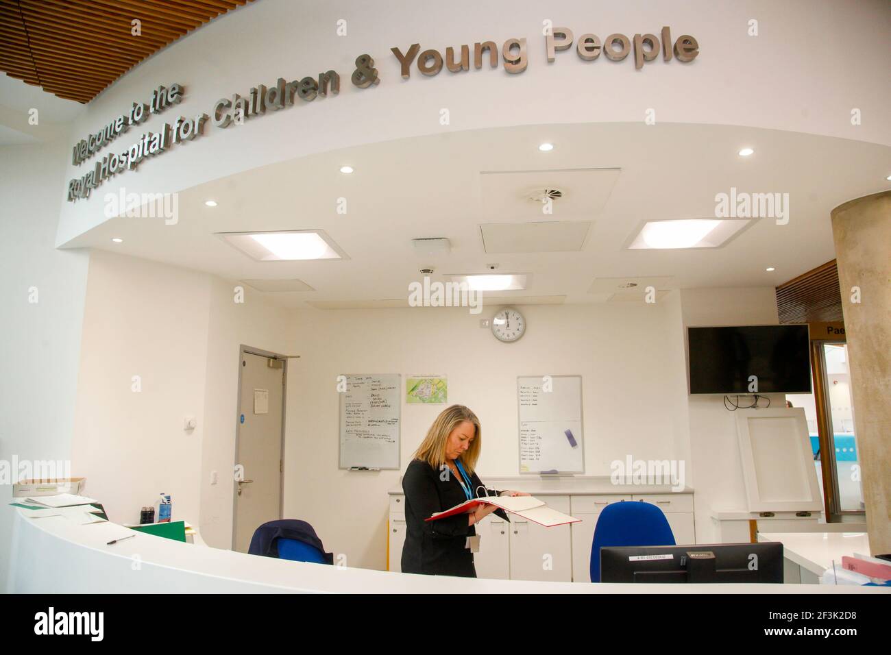 Medienvorschau des neuen Royal Hospital for Children & Junge Leute bei Little France 25/06/19 Stockfoto