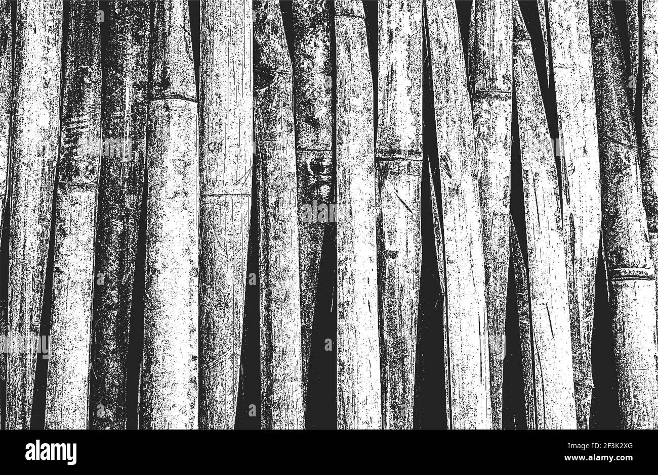 Verzweifelte Overlay Bambus, indische Rohrstruktur, Grunge Hintergrund. Abstrakte Halbton-Vektor-Illustration Stock Vektor