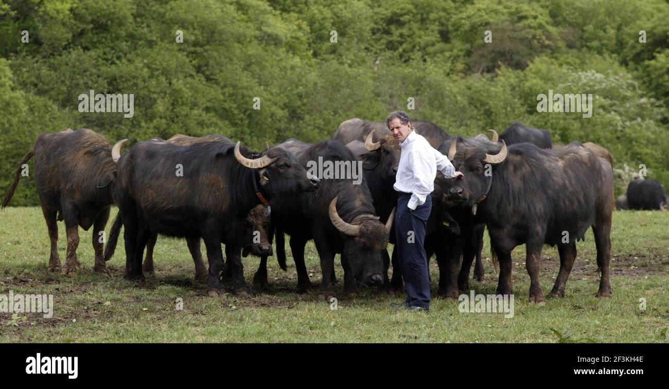 Jody Scheckter auf seiner Farm Laverstoke Park Farm in Hampshire PIC David Sandison Stockfoto