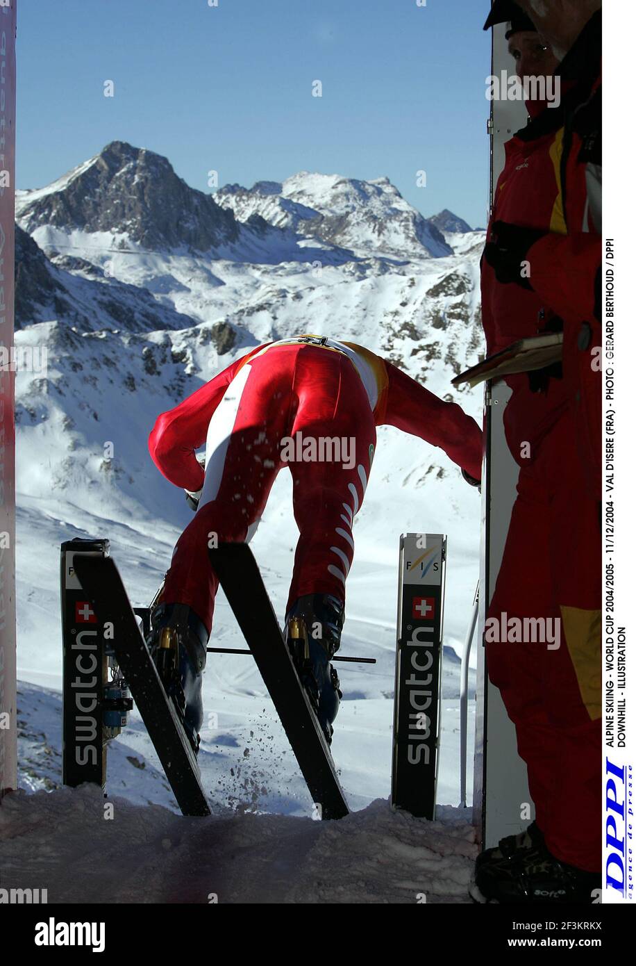 ALPINSKI - WM 2004/2005 - 11/12/2004 - VAL D'ISERE (FRA) - FOTO : GERARD BERTHOUD / DPPI ABFAHRT - ILLUSTRATION Stockfoto