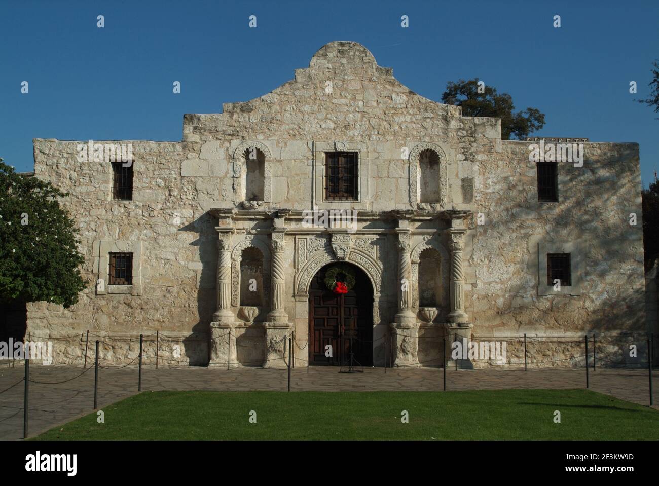 The Alamo Mission, Ort der berühmten Schlacht in der Texas Revolution, Februar-März 1836, San Antonio, Texas, USA Stockfoto