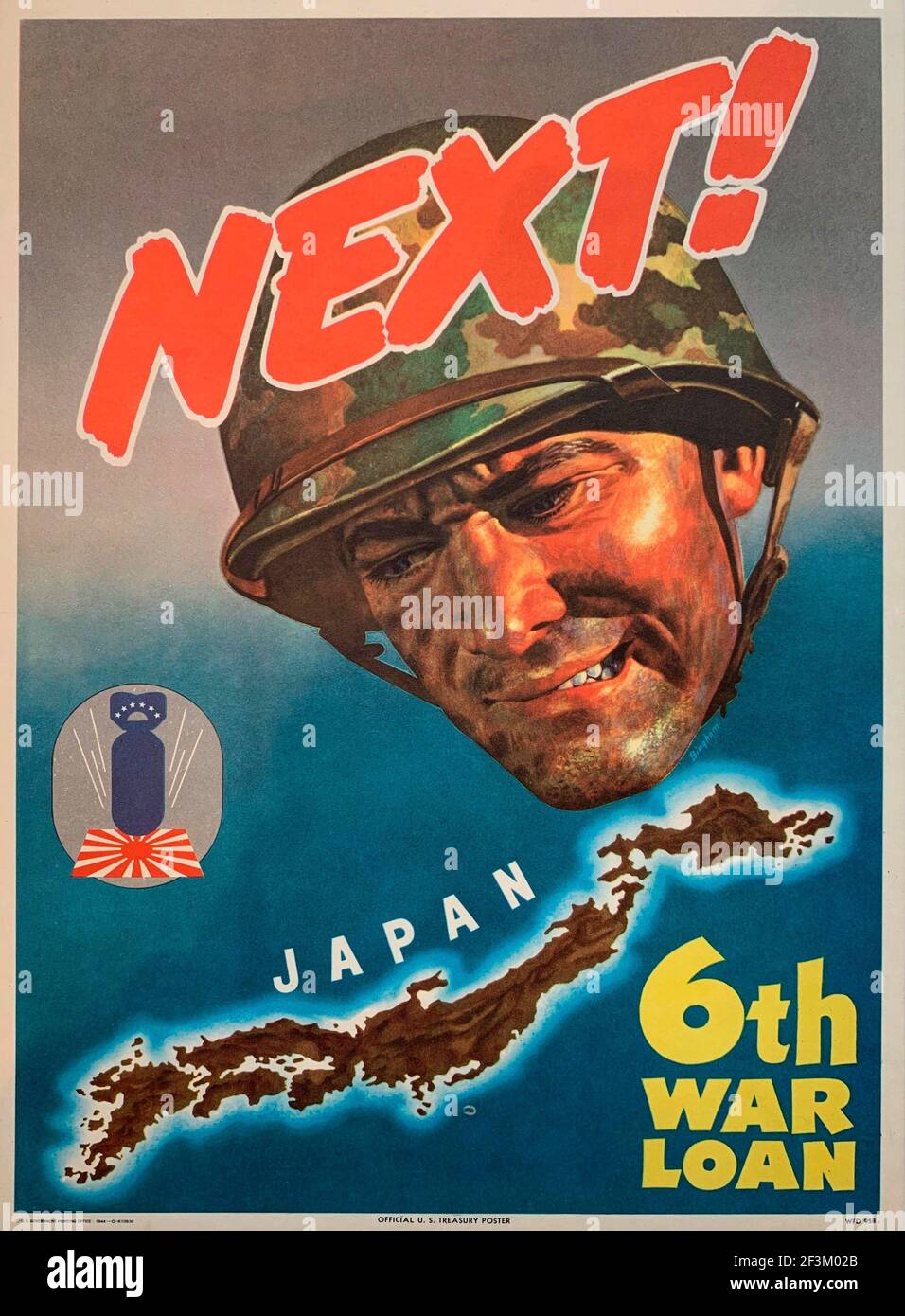Amerikanische patriotische Propaganda und Plakat aus der Zeit des Zweiten Weltkriegs. 1941-1945 Stockfoto