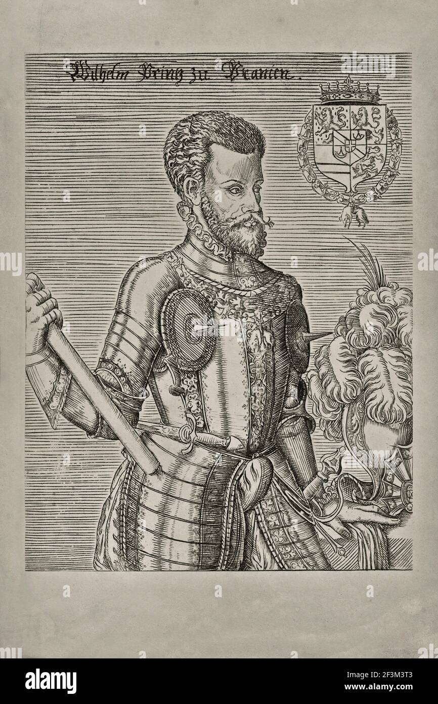 Wilhelm I., Prinz von Oranien (1533-1584), auch bekannt als William die Stille oder William die Wortkarg oder häufiger als Wilhelm von Orange bekannt, war t Stockfoto