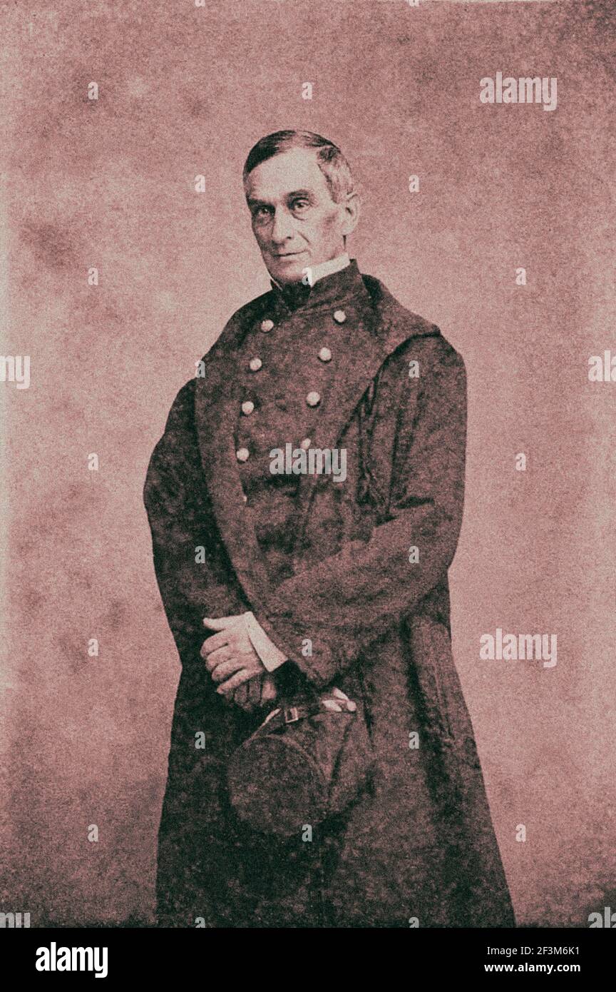 Archivfoto von General Robert Anderson. Robert Anderson (1805 – 1871) war während des amerikanischen Bürgerkrieges Offizier der US-Armee. Er war der U Stockfoto