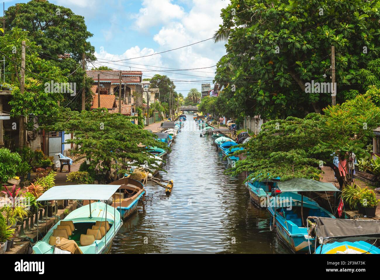Hamilton Canal, auch bekannt als Dutch Canal, in negombo, sri lanka, verbindet Puttalam mit Colombo Stockfoto