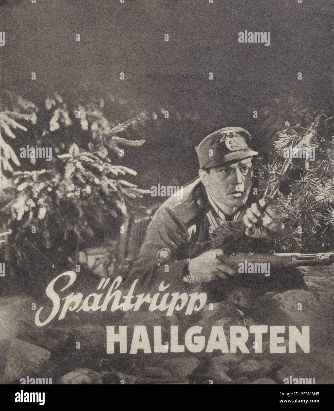 Nazi-deutscher Propagandafilm 'Spähtrupp Hallgarten'. Ein Bergbrigade-Film von Herbert B. Fredersdorf und Kurt E. Walter wurde in München gedreht und wurde p Stockfoto