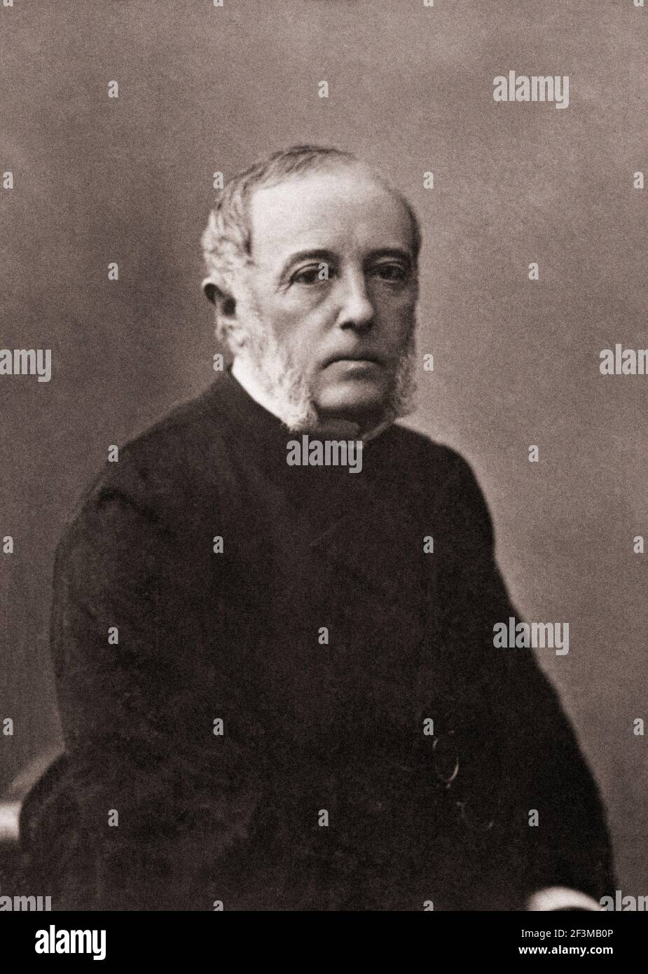 Retro-Foto von Rene Goblet ( 1828 - 1905 ) war ein französischer Wissenschaftler, Politiker und Staatsmann, leitete das Ministerkabinett von Frankreich vom 1. Dezember Stockfoto