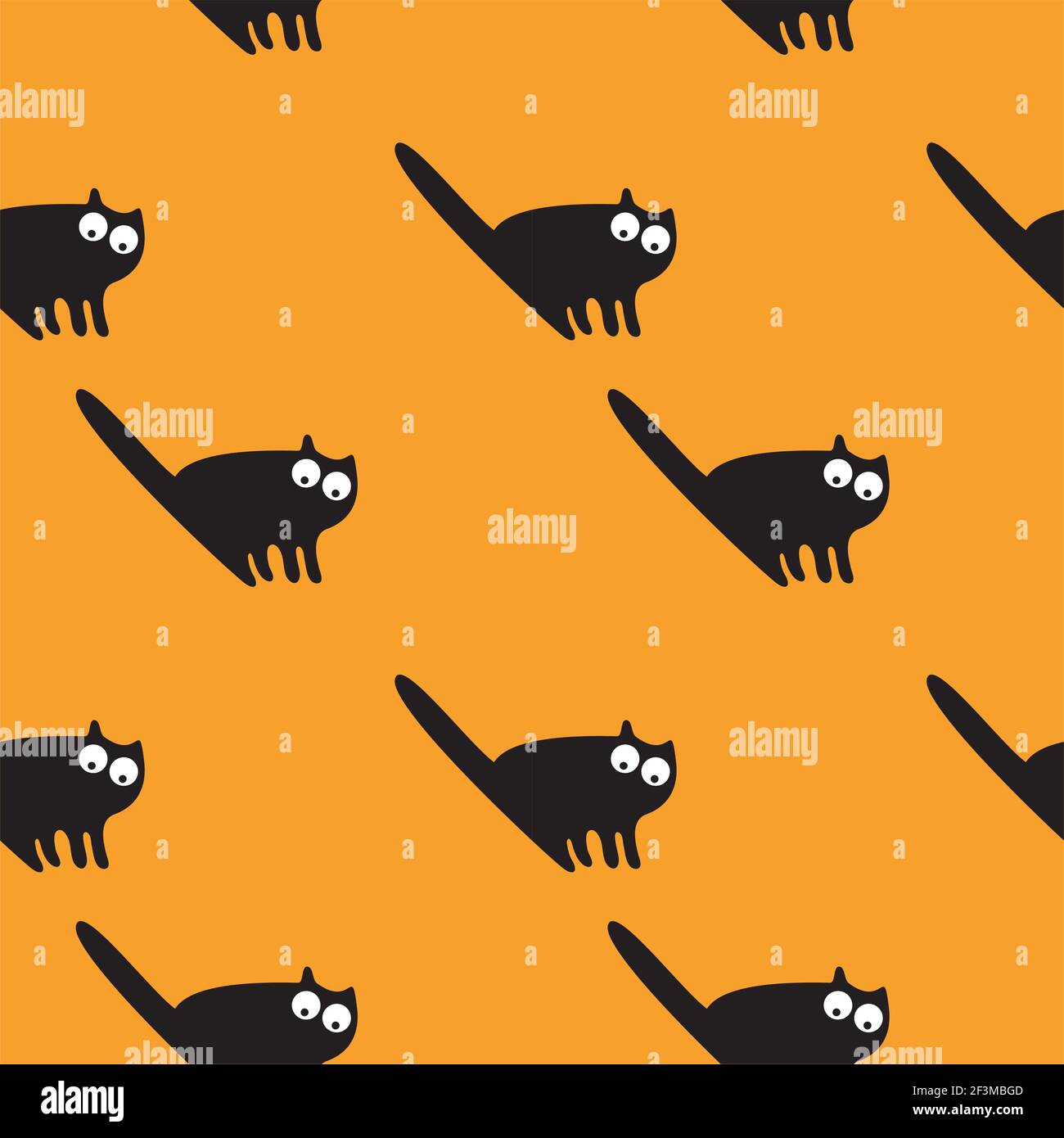 Nahtloses Muster mit lustigen Katzen Stock Vektor