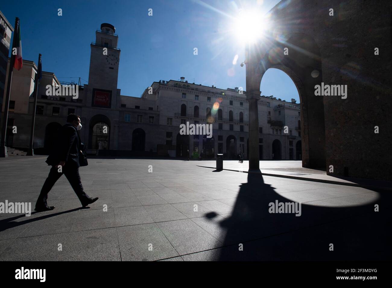17. März 2021: 17. März, Brescia, Italien, Leere Stadt aufgrund der neuen Regeln gegen Coronavirus-Pandemie Credit: Matteo Biatta/ZUMA Wire/Alamy Live News Stockfoto