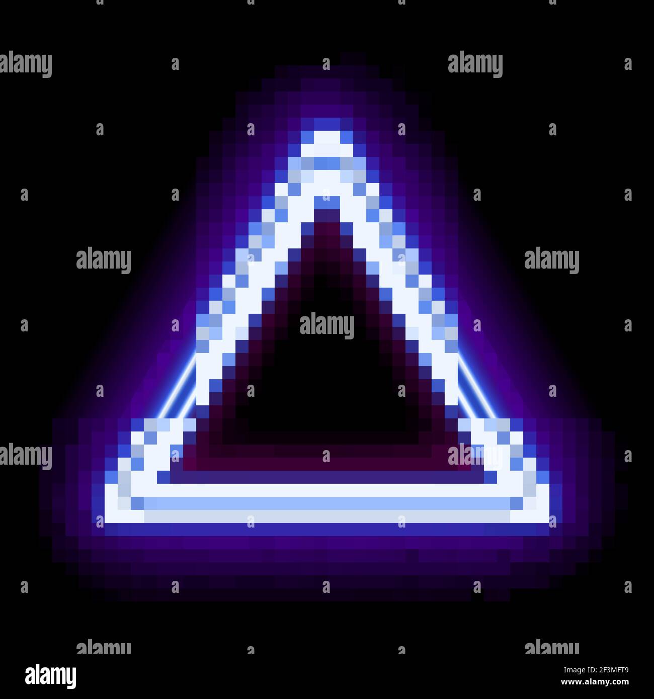 Abstraktes Neon-Dreieck. Stock Vektor