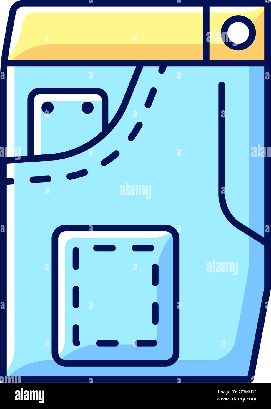 RGB-Farbsymbol für Denim-Reparatur Stock Vektor