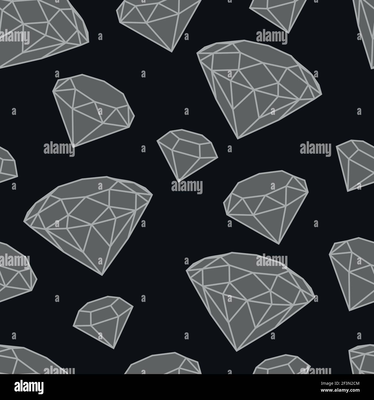 Diamant Vektor-Design, Graustufen Diamant Vektor-Muster, Diamant-Muster für die Dekoration Stock Vektor