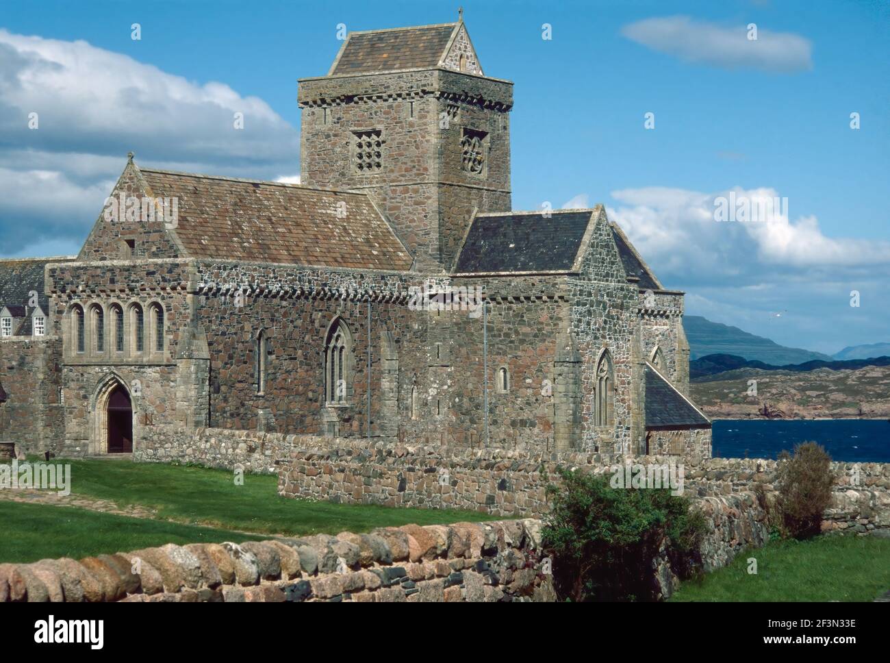 Iona Abbey, Argyll and Bute, Schottland im Jahr 1998 Stockfoto