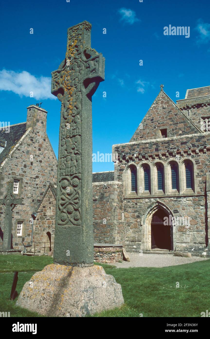 Iona Abbey, Argyll and Bute, Schottland im Jahr 1998 Stockfoto