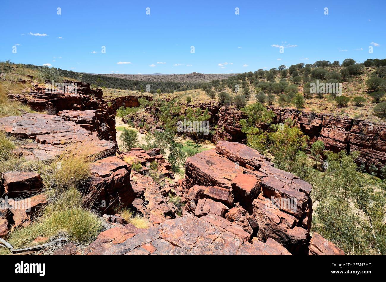 Australien, NT, Trephina Gorge in Ost McDonnell Range National Park Stockfoto
