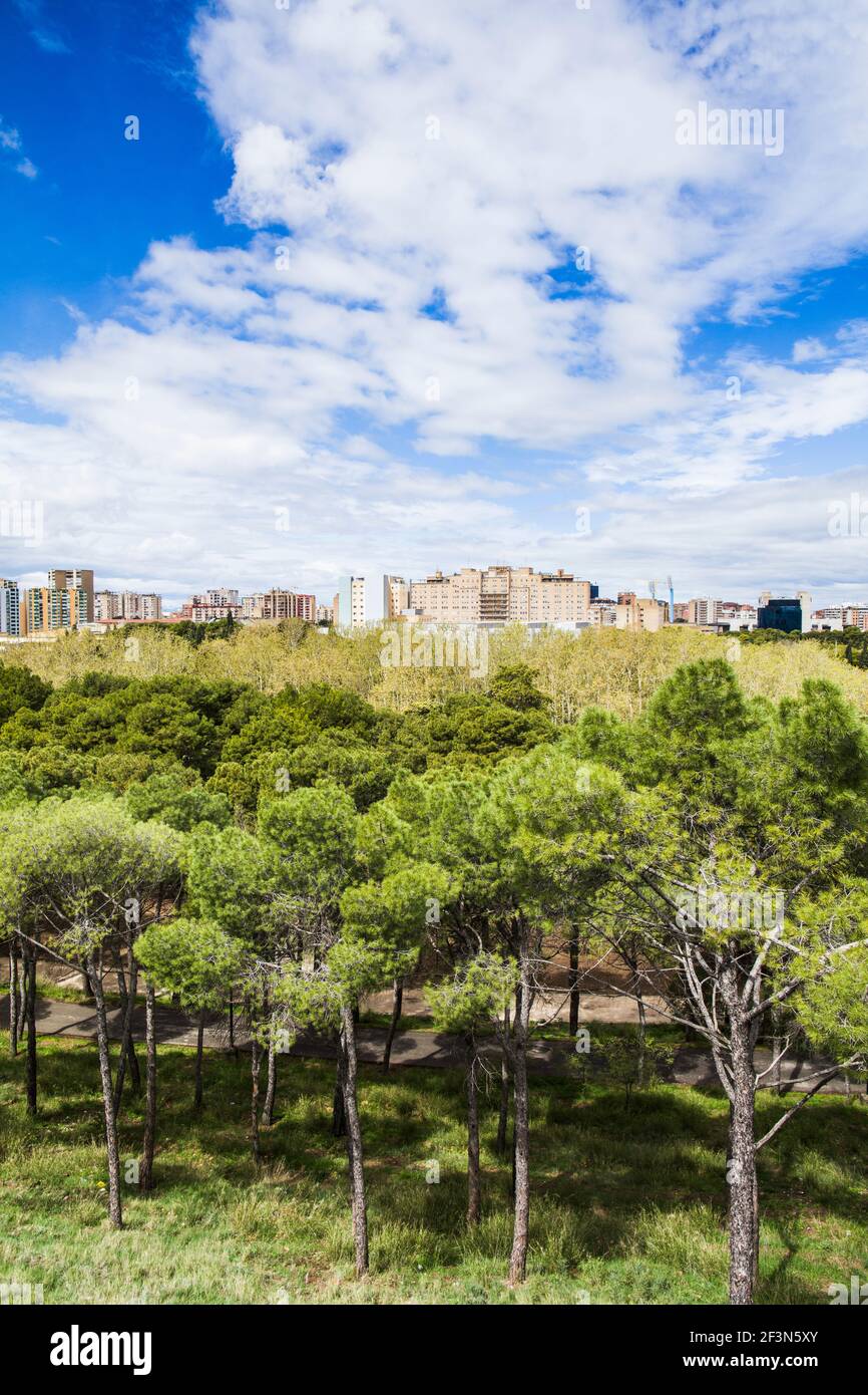 Öffentlicher Park von Zaragoza. Spanien Stockfoto
