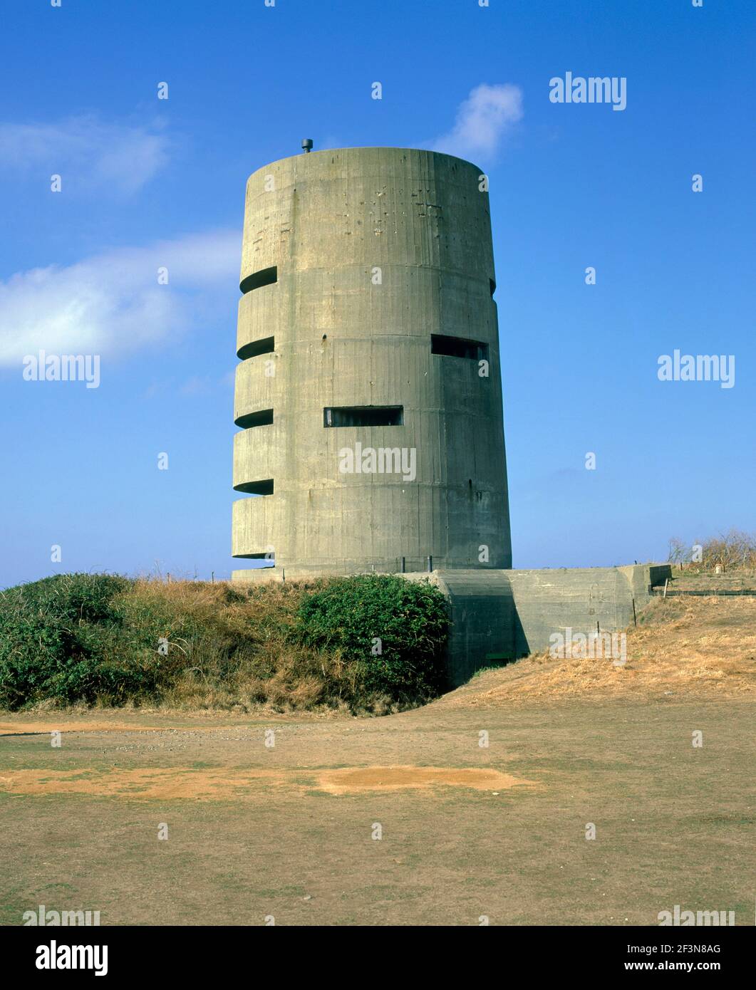 Guernsey ist eine britische Kronenabhängigkeit im Ärmelkanal vor der Küste der Normandie. Die Insel wurde im Zweiten Weltkrieg von deutschen Truppen besetzt Stockfoto