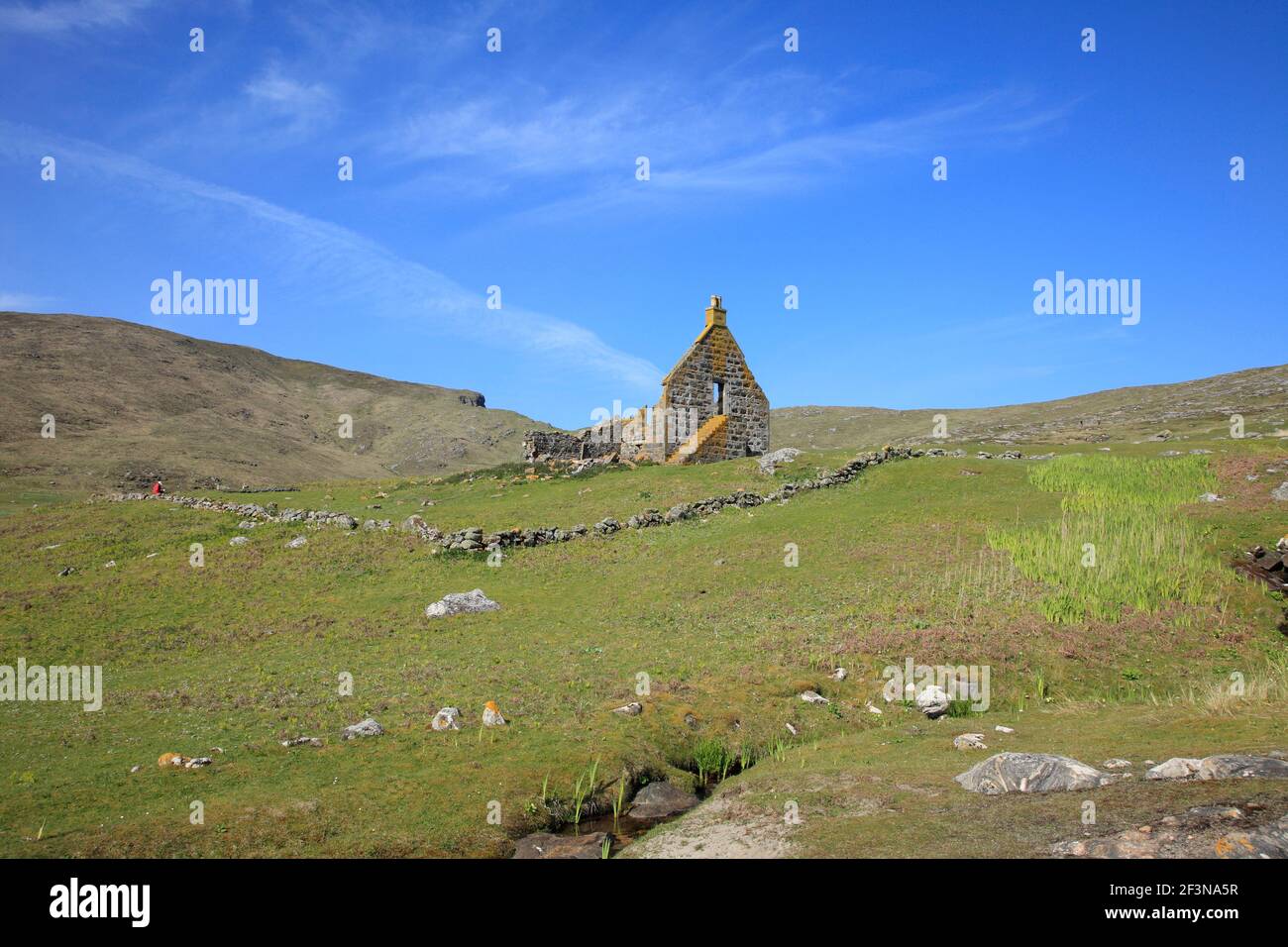 Mingulay ist die zweitgrößte der Bishop's Isles in den Äußeren Hebriden in Schottland. Es ist ein Naturschutzgebiet, mit Seevögeln Kolonien und ist ein Ort o Stockfoto