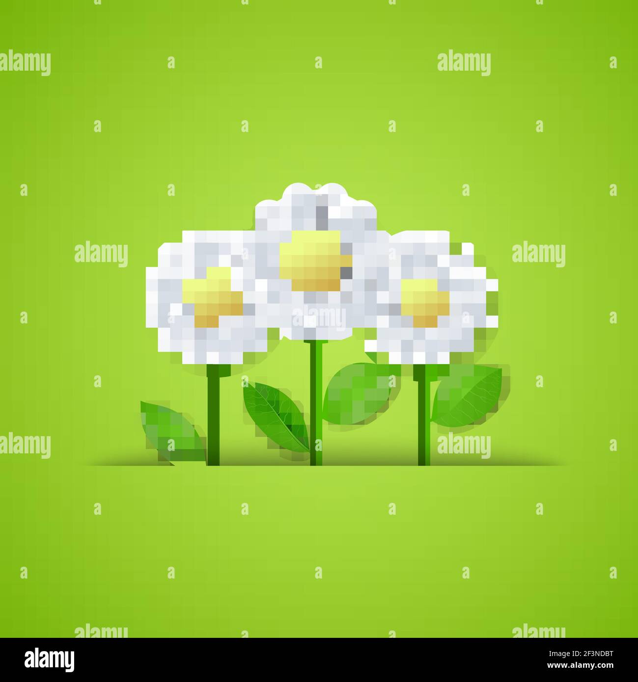 Sommer floralen Hintergrund mit Gänseblümchen Blumen. Stock Vektor