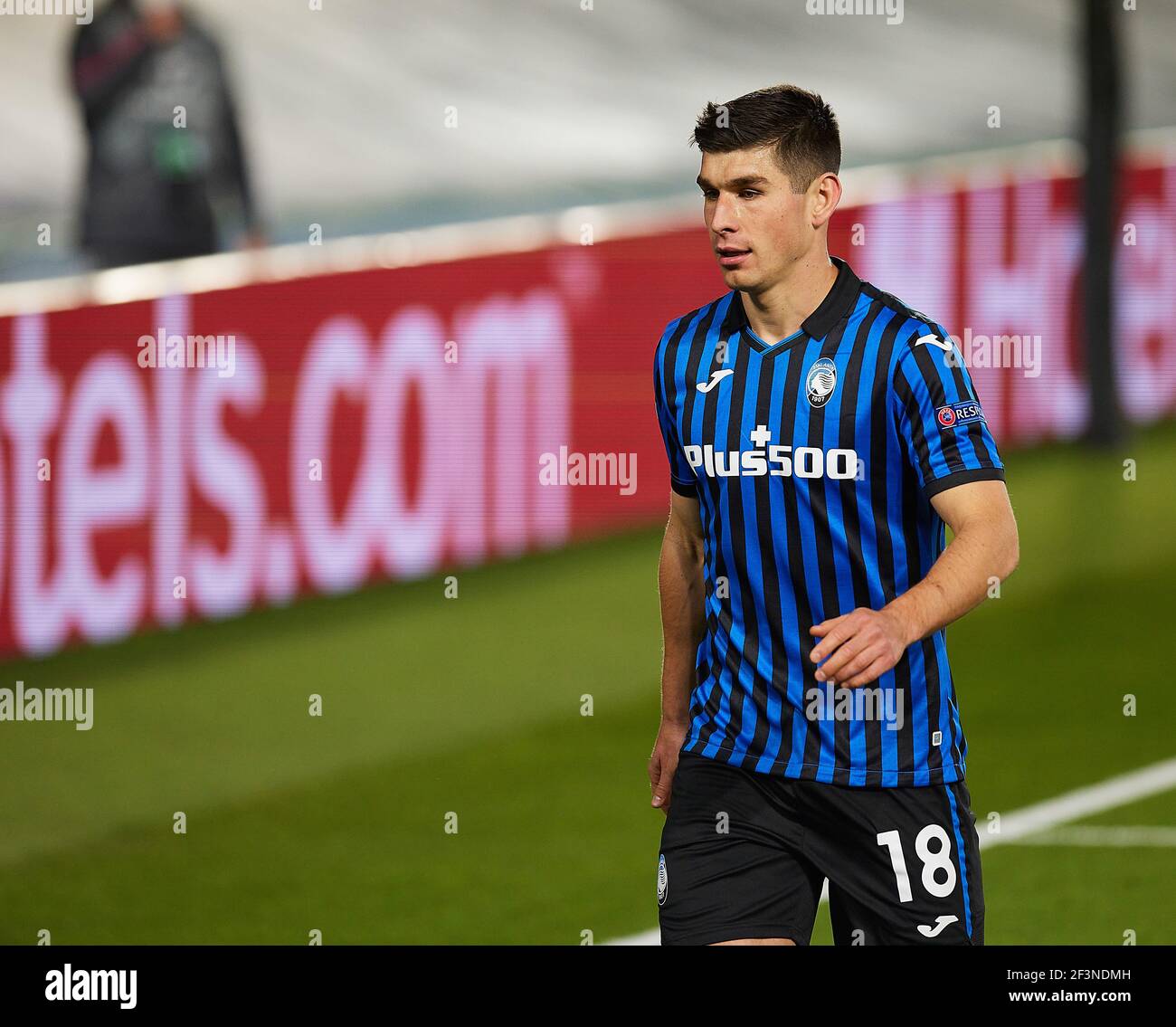 Madrid, Spanien. März 2021, 16th. Ruslan Malinovskyi (Atalanta Bergamo)  während des UEFA Champions League-Spiels von 16 Sekunden zwischen Real  Madrid und Atalanta Bergamo in Valdebebas Sport City in Madrid.  (Endergebnis; 3 bis